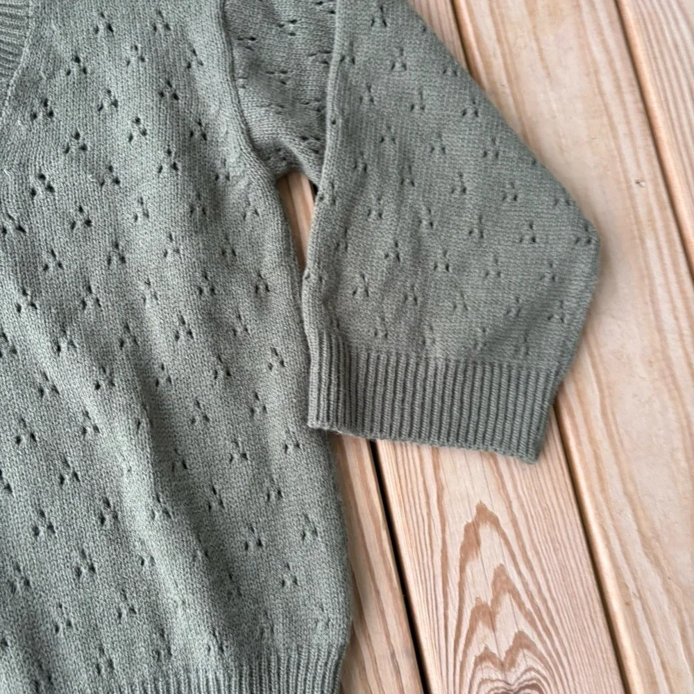 ** Iro Green V-Neck knit Oversized Sweater Tunic Medium